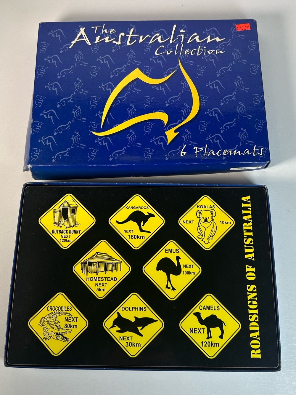 Placemats Davic The Australian Road Signs Collection Set 6 Aboriginal Cork W/Box